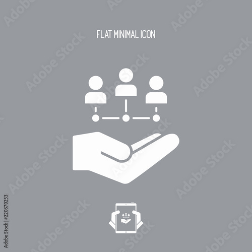 Workgroup network - Minimal vector icon