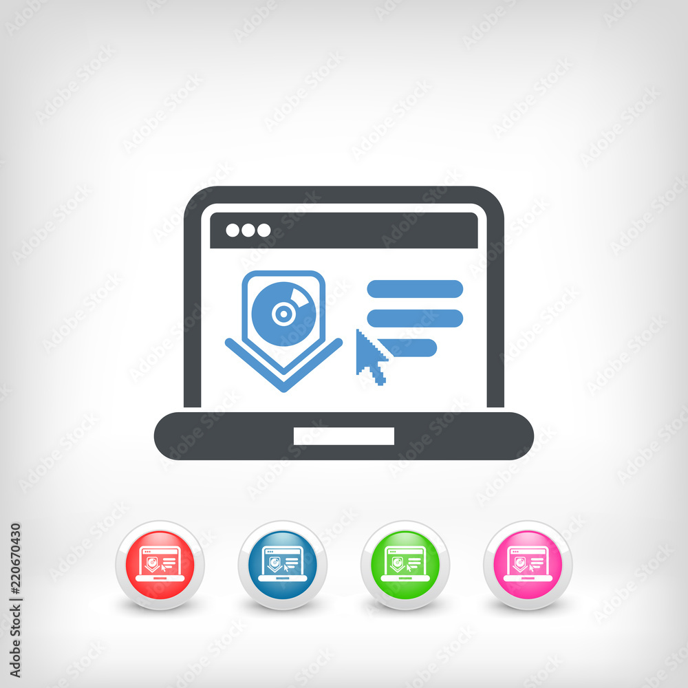 Obraz premium Download or upload page icon