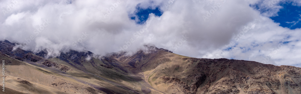 View from Khardung La Pass Highest road of The World  Leh ladakh, Jammu and Kashmir, India