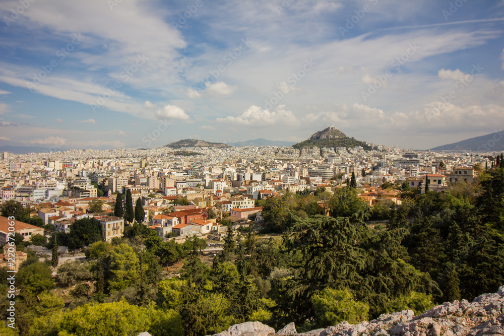 Athens old city panorama, Greece