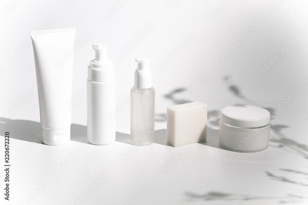 cosmetic makeup skincare for spa beauty facial healthy bottle on white background, a cleanser packaging mockup product cosmetic makeup skincare for spa beauty facial healthy bottle on white background, a cleanser packaging mockup product