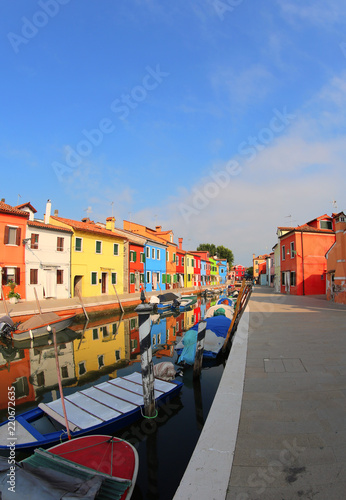 Vivid colors of the houses in Burano  Island near Venice © ChiccoDodiFC