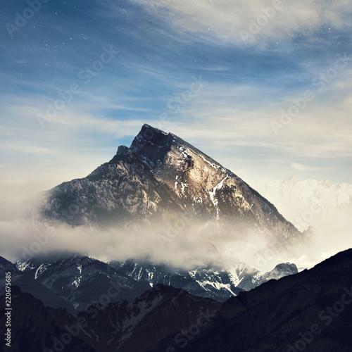 Epic Mountain at Sunrise in Canmore, Alberta