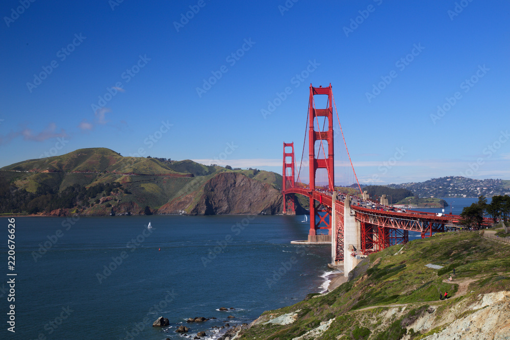 Golden Gate Bridge on a Sunny Day, San Francisco