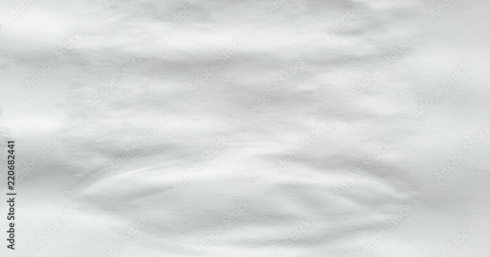 White recycled paper background or texture. Kraft beige crumpled texture, background and wallpaper.