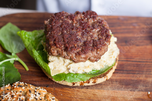 Preparation of homemade burger