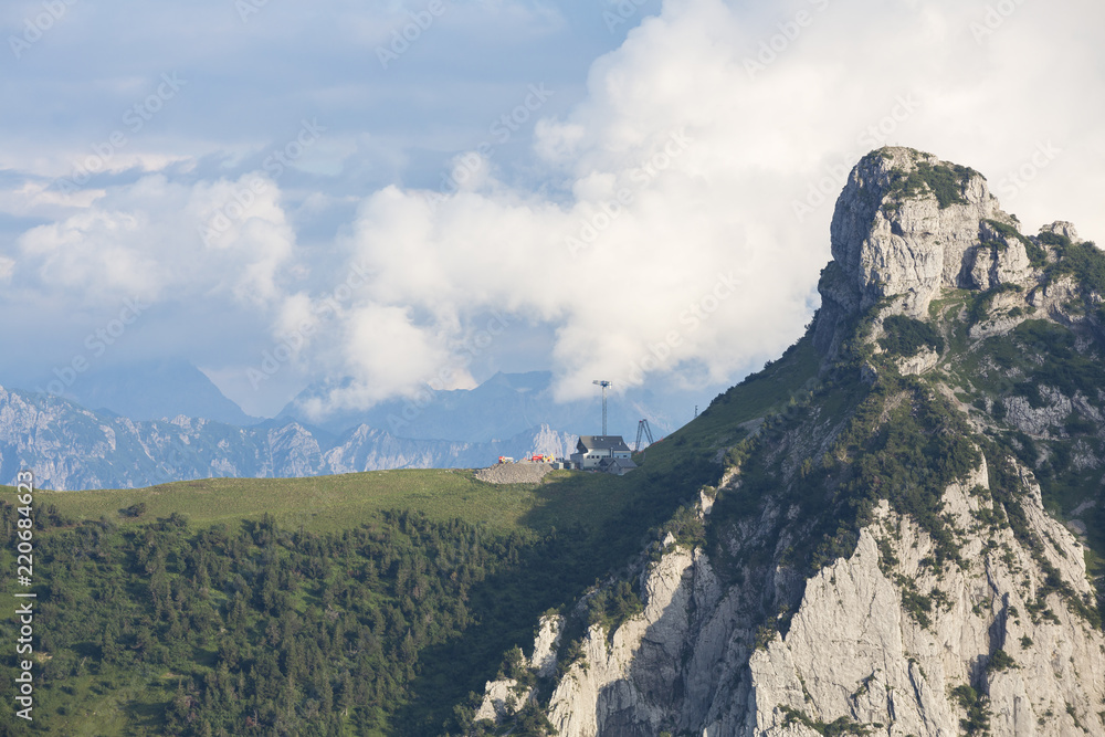 Baustelle des Berggasthaus Stauberen im Alpstein