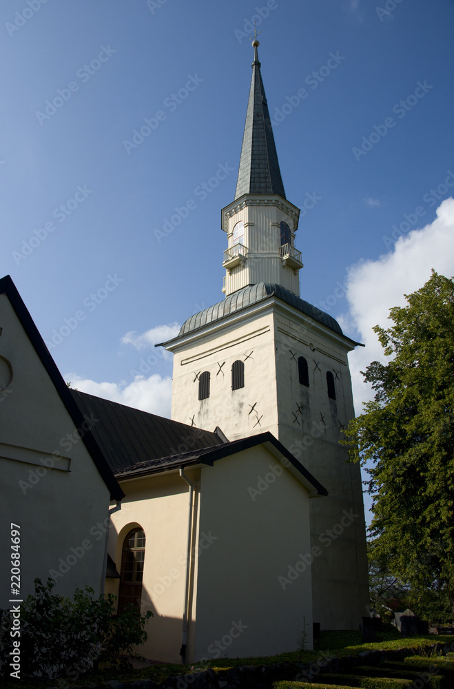 Ekerö church partly from 1200s located at the lake Mälaren in Stockholm Ekerö church partly from 1200s located at the lake Mälaren in Stockholm