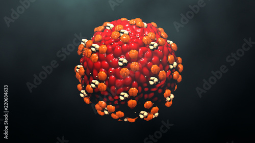 Quadro su tela Measles Virus or Virus