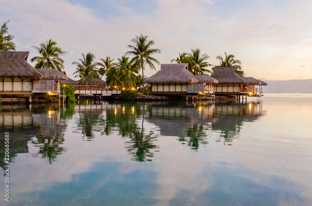 Overwater bungalows, French Polynesia