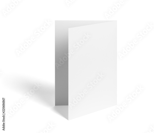 folded leaflet white blank paper template book