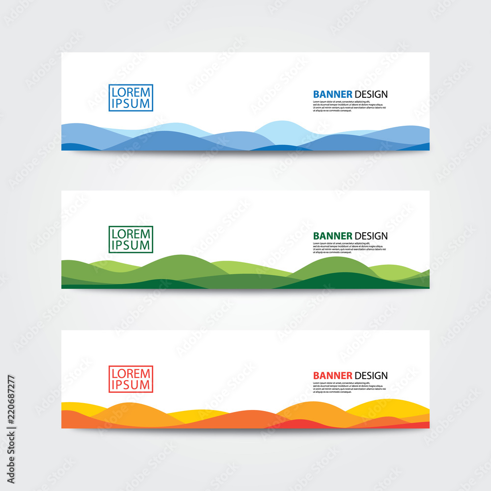 Abstract banner design template. web banner design vector.