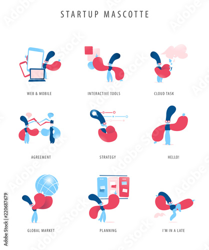 Mascotte for a digital startup