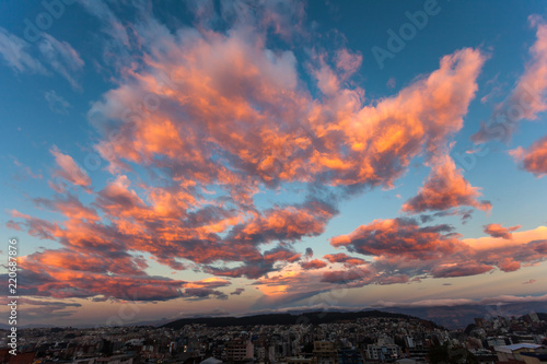 Sunset above Quito