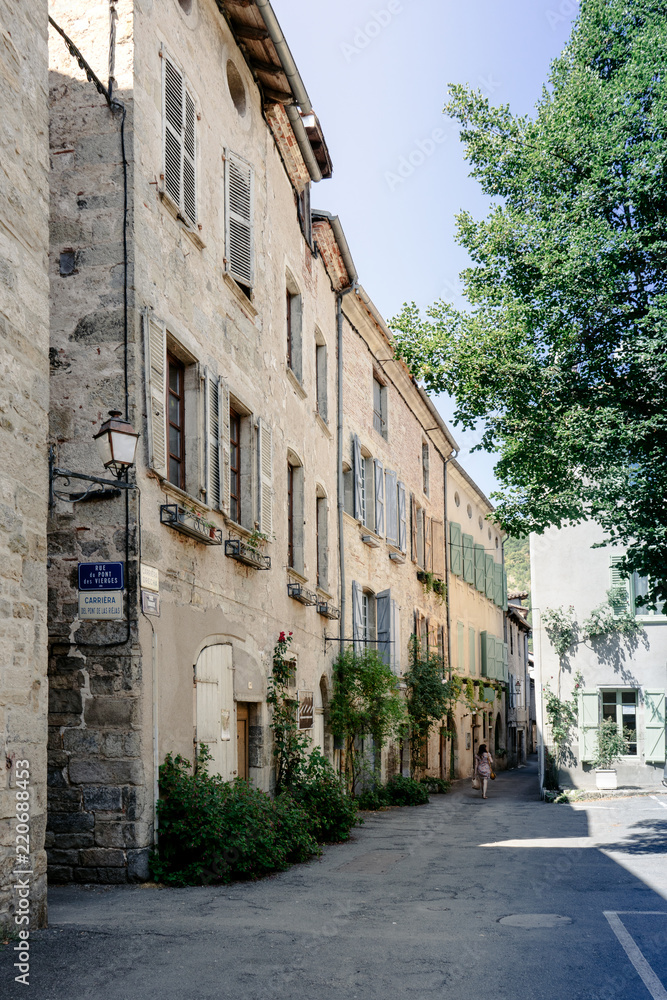 Medieval street in a french village, Saint Antonin Noble Val