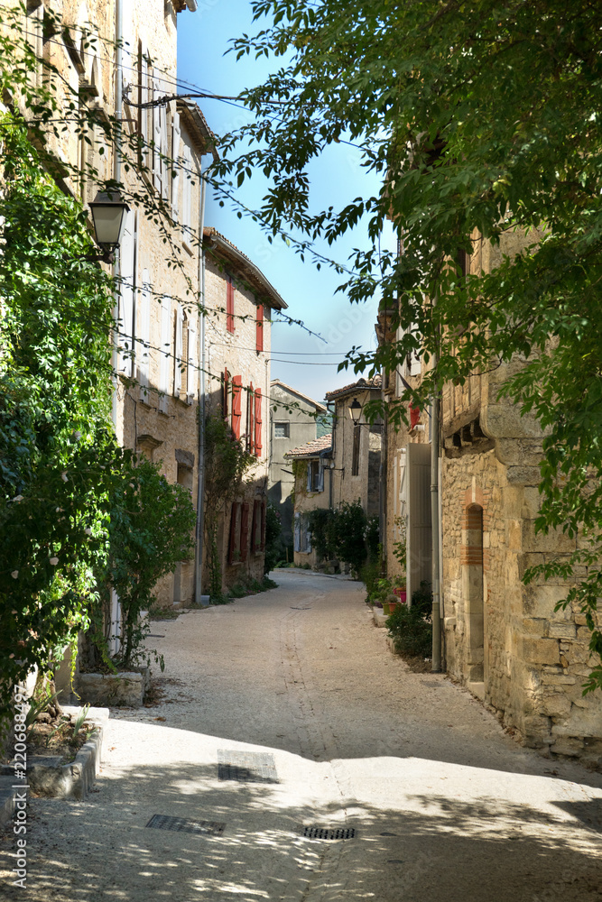 Medieval alley in the french village of Bruniquel