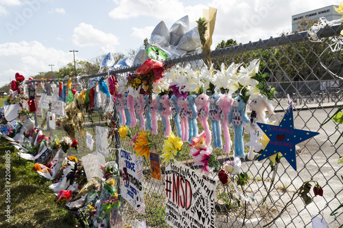 Memorial of Marjory Stoneman Douglas High School shooting.