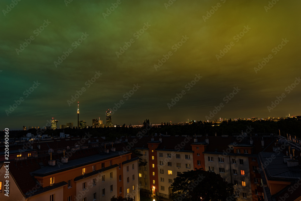 Wien bei Nacht Aussicht