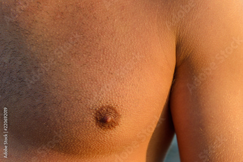 male nipple close up photo