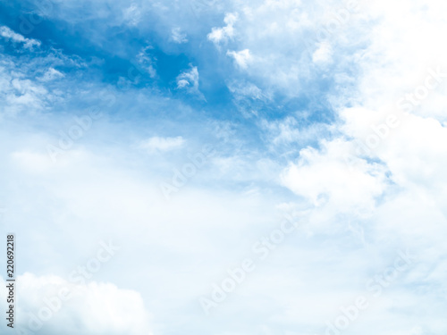 Blue Sky with clouds in the morning for add text above