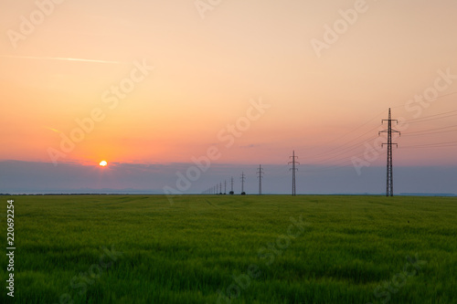 Sunrise in Central Bohemians Highlands, Czech Republic. HDR Image
