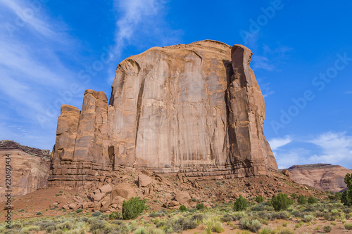 huge butte in the monument valley national park