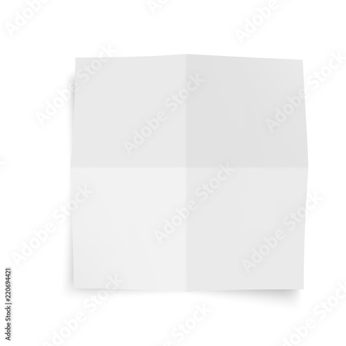 Blank of folded in a quarter paper for your design. Vector