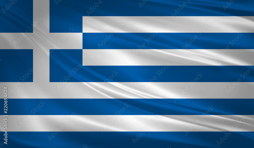 Greece flag blowing in the wind. Background texture. 3d rendering, wave. Greece flag blowing in the wind. Background texture. 3d rendering, wave.
