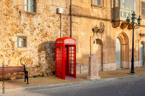 Telephone Booth in Street of Gozo Malta