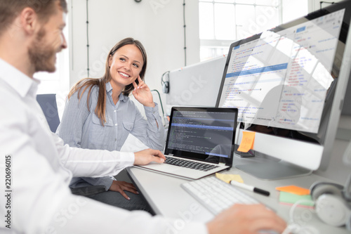 Принти на полотні Website design. Developing programming and coding technologies.