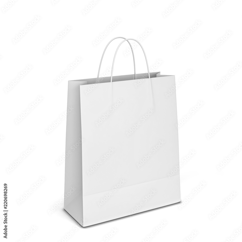 Blank shopping bag mockup Stock Illustration | Adobe Stock