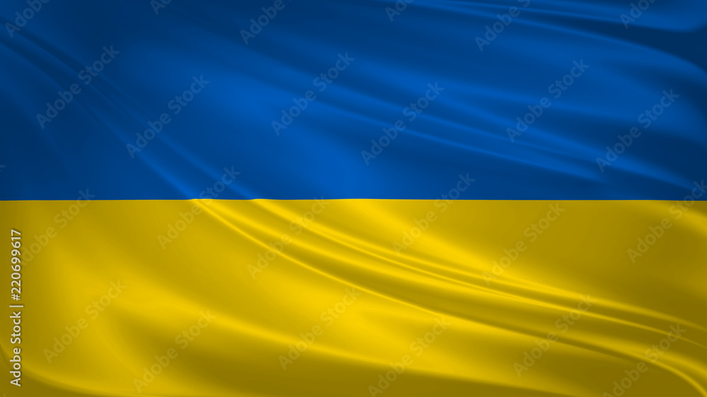 Ukraine flag blowing in the wind. Background texture. 3d rendering, wave. Ukraine flag blowing in the wind. Background texture. 3d rendering, wave.