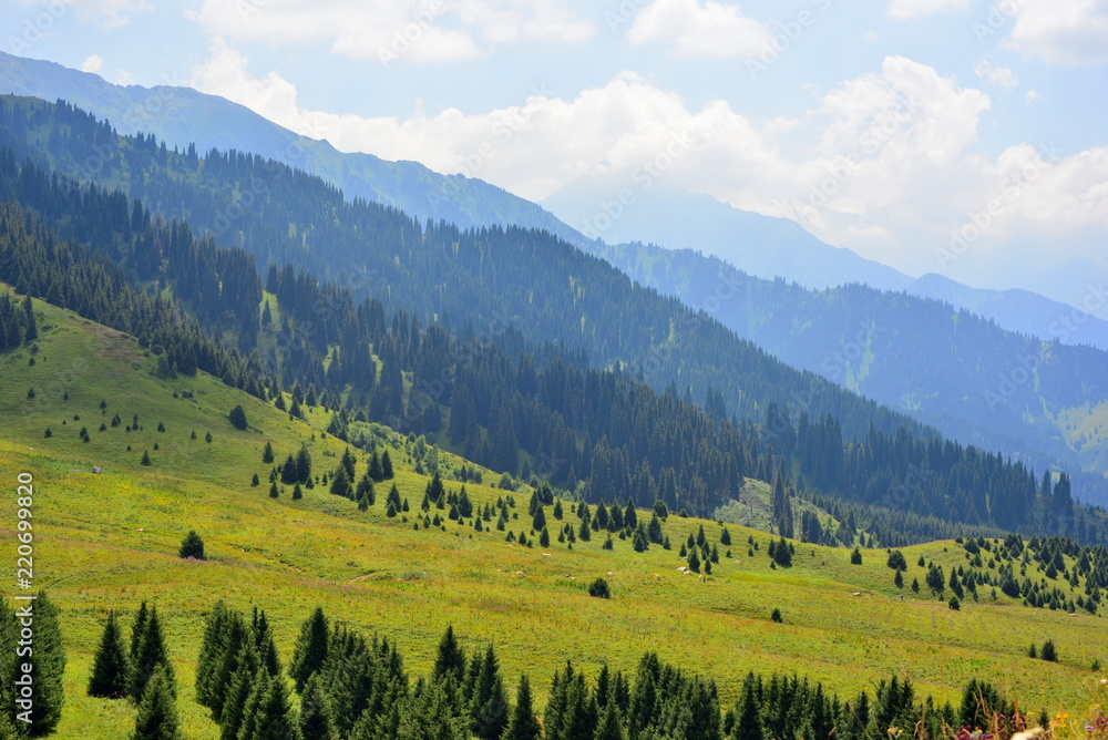 Almaty mountains summer landscape