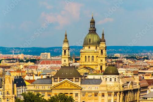 Cityscape view of Budapest, Hungary's capital city in Europe