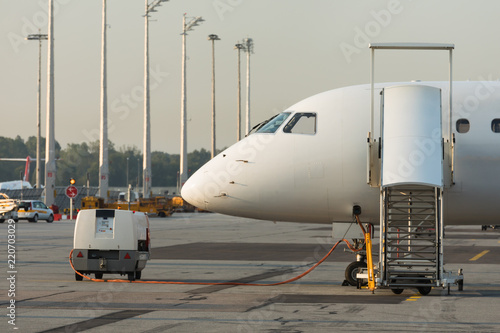 Front view of commercial je...