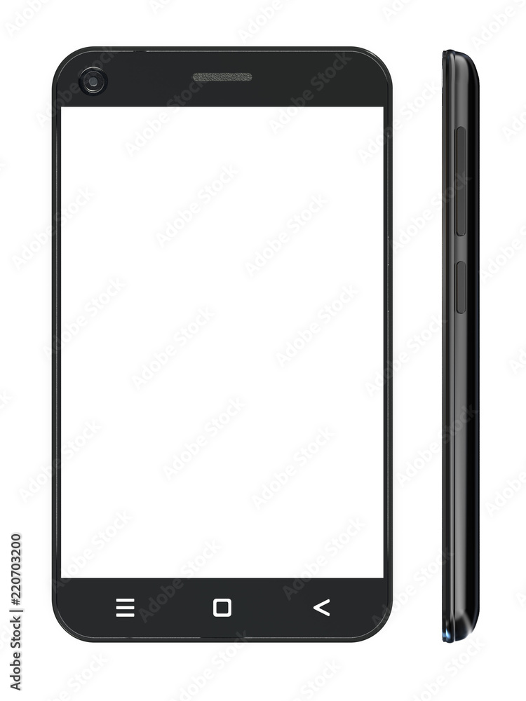 Modern touch screen smartphone isolated. 3D Rendring Modern touch screen smartphone isolated. 3D Rendring