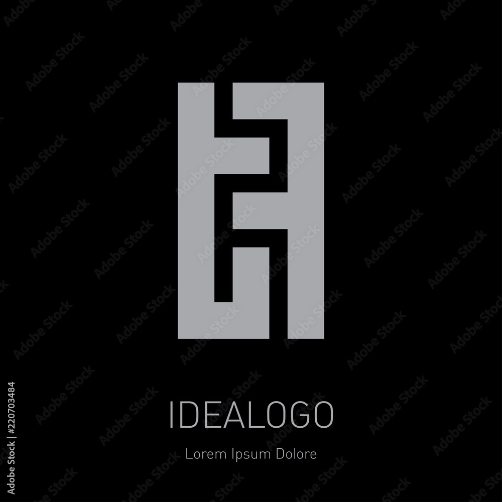 T and F initial logo. TF - Vector design element or icon. Initial monogram logotype.