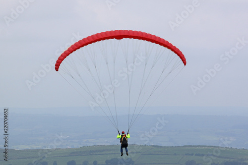 Paraglider in the Brecon Beacons