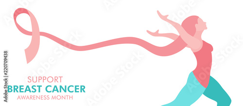 Breast Cancer Care pink ribbon woman web banner