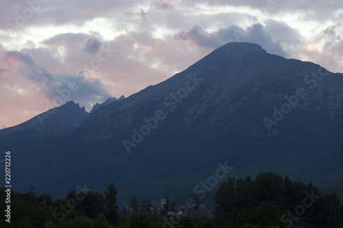 View on evening mountain Peaks of the High Tatras, Slovakia © Kajano