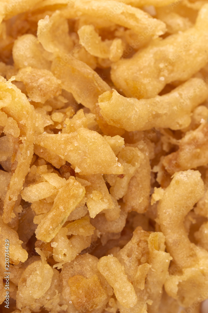 A Background of Crispy Fried Onions A Background of Crispy Fried Onions