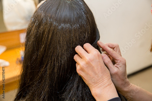 Girl and beautiful hairstyle