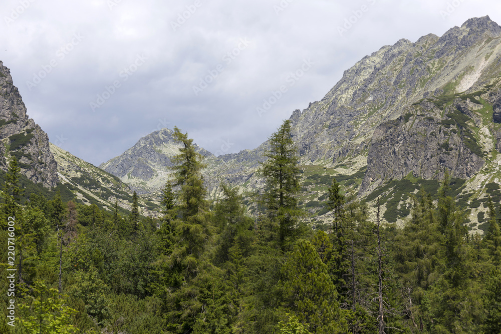 View on mountain Peaks and alpine Landscape of the High Tatras, Slovakia View on mountain Peaks and alpine Landscape of the High Tatras, Slovakia