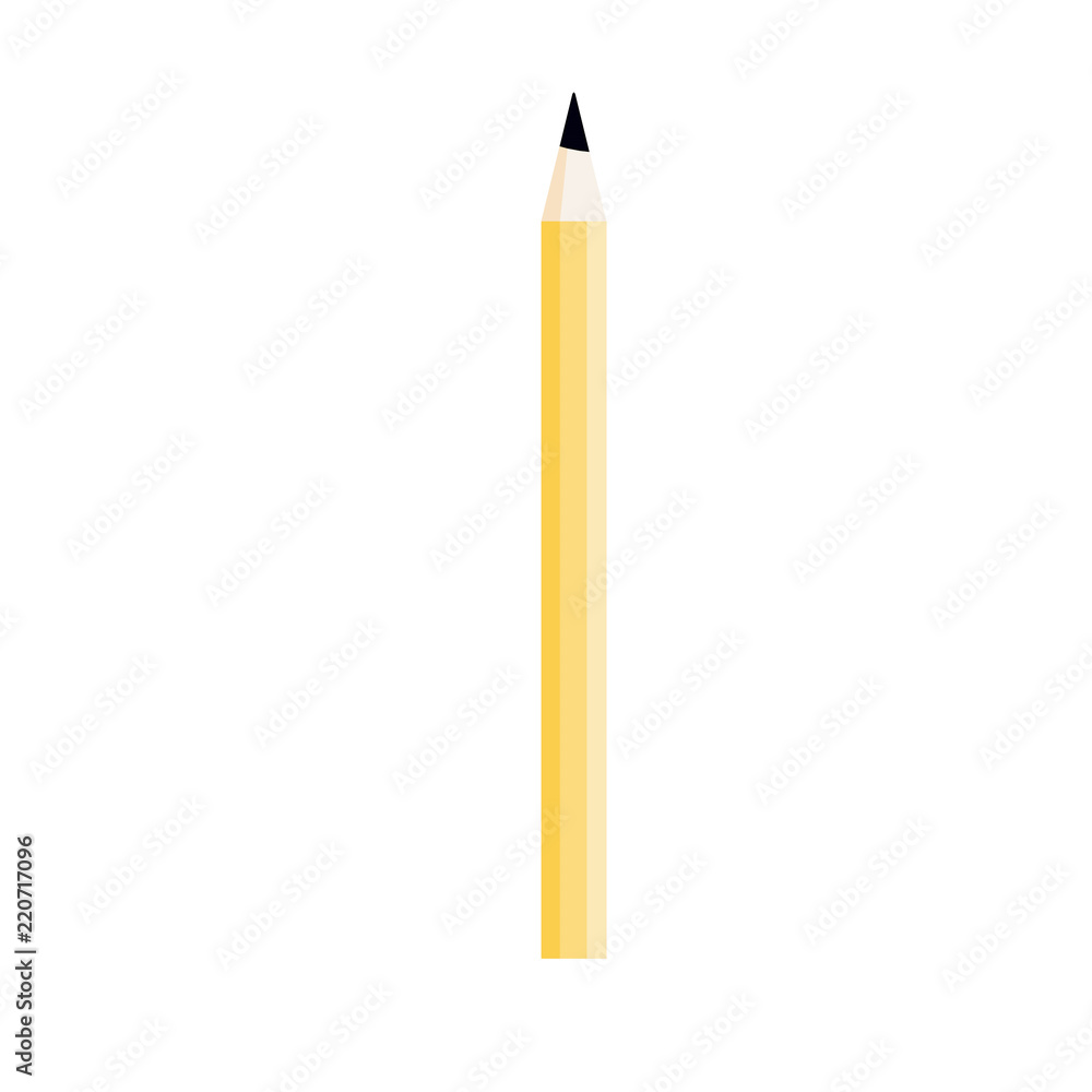 Sharp Yellow Pencil on Isolated White Background - 3D Illustration Sharp Yellow Pencil on Isolated White Background - 3D Illustration