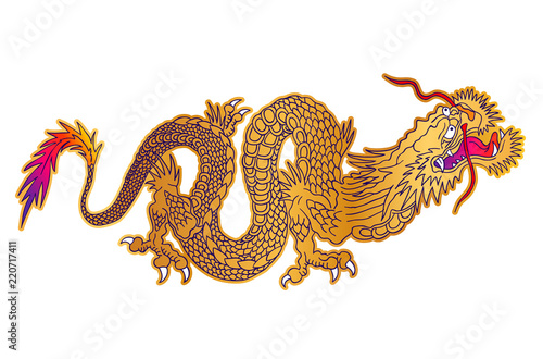 Golden japanese dragon.