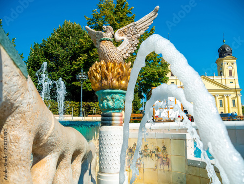 Fotografie Fountain in Debrecen, Hungary