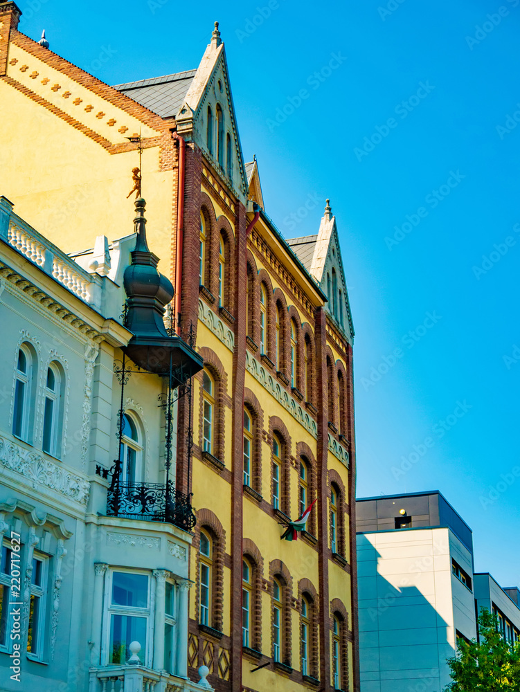 Fototapeta premium Historic architecture on a sunny day in Debrecen, Hungary