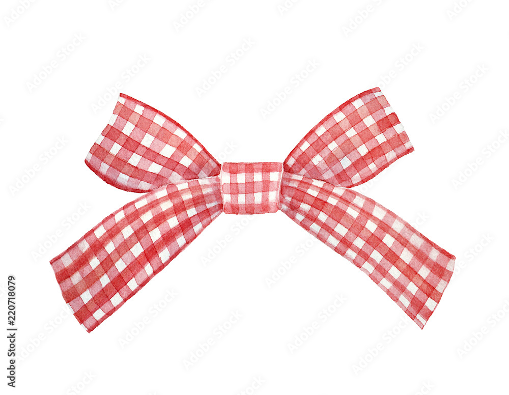 Line Cute Ribbon Bow Decoration Design Stock Illustration