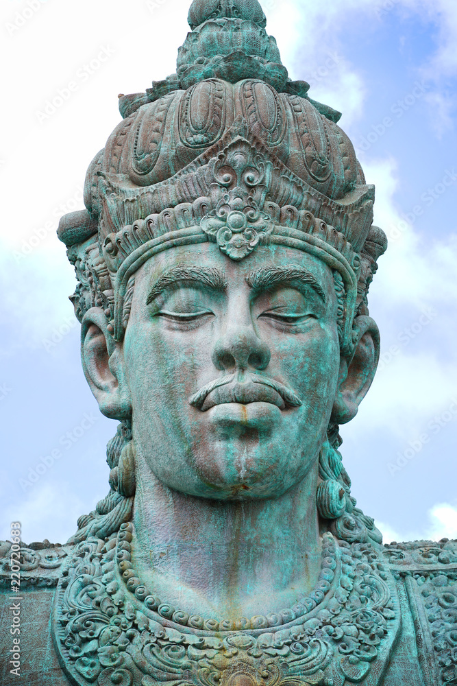 Close up of Garuda Wisnu Kencana Face, Bali Indonesia