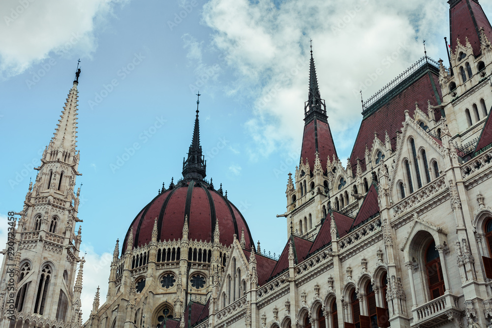 Close up of the Hungarian Parliament Building in Budapest Hungary (Architecture) Close up of the Hungarian Parliament Building in Budapest Hungary (Architecture)